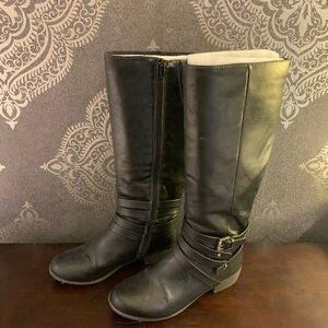 6.5 Natural Soul Black Riding Boots